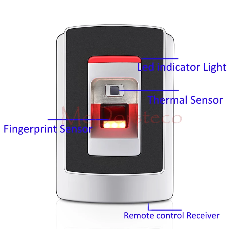 IP68 водонепроницаемая система контроля доступа по отпечаткам пальцев Rfid Контроль доступа Лер Wiegand 26 считыватель отпечатков пальцев антивандальный Открыватель двери