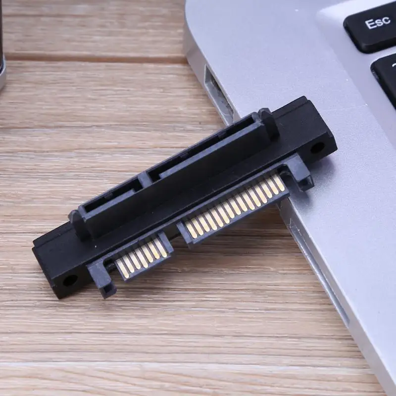 90 градусов угол SATA 22 pin (7 + 15) папа Женский удлинитель адаптер для расширения порта