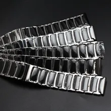 20 мм 22 мм черные керамические Ремешки для наручных часов из нержавеющей стали, прочные звенья, браслеты для наручных часов, аксессуары для мужчин