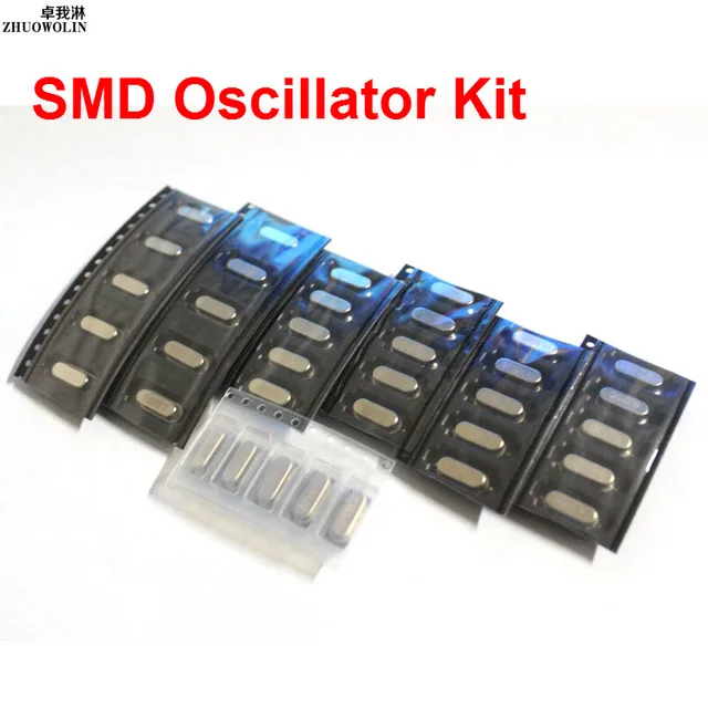 35PCS/Set SMD Crystal Oscillator Kit 6Mhz 8Mhz 10Mhz 12Mhz 16Mhz 20Mhz
