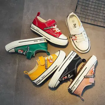 

2019 Spring Autumn Children Canvas Shoes For Boys Girls Sneakers Breathable Fashion Kids Casual Shoes Student Flat Footwear