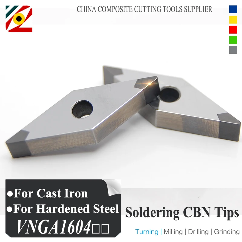 

EDGEV 2 Pieces CBN Inserts VNGA160404 VNGA160408 VNMA 331 160404 VNGA 332 160408 Brazed Turning Tools For cutting harden Steel