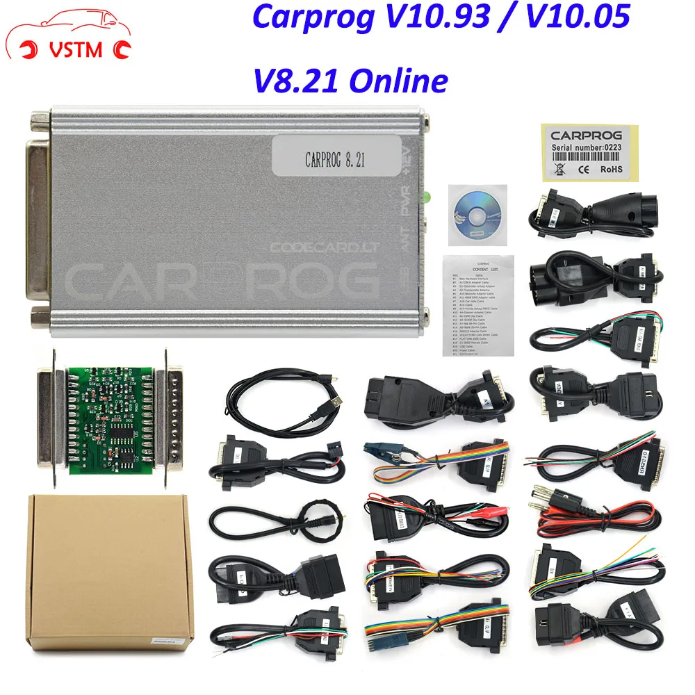Carprog V10.93 V10.0.5 10 93/V8.21 Полный автомобильный адаптер прог 8 21 онлайн программатор для