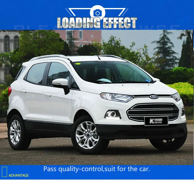 Автомобильный светодиодный светильник дневного света для Ford Ecosport 2013 Светодиодный дневной светильник DRL водонепроницаемый сигнальный моделирующий светильник