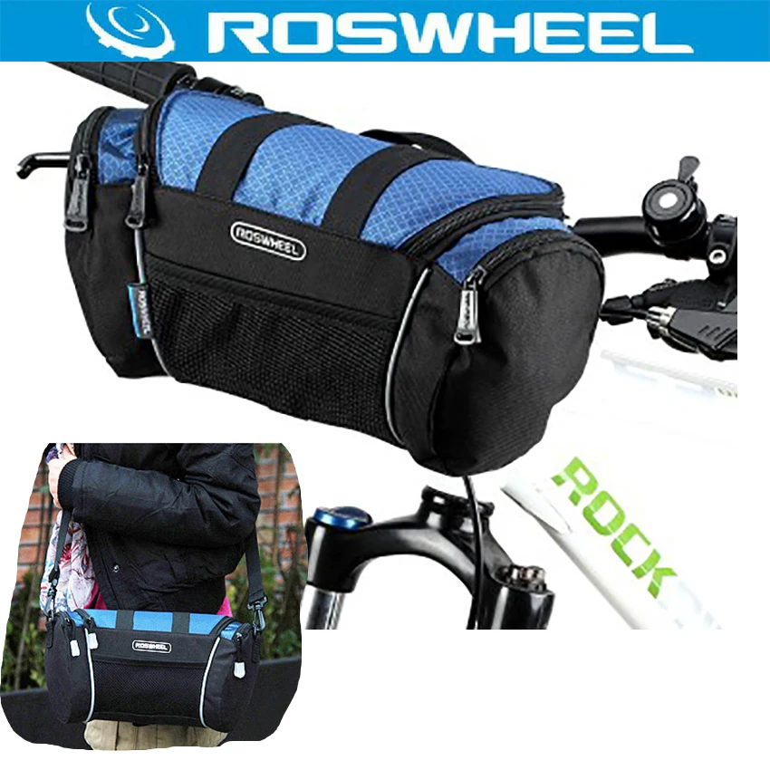 

ROSWHEEL Bike Bag Bicycle Front Frame Tube Bag Pack Handlebar Basket Bicycle Cycling Pannier Shoulder Bag Bicycle Accessories