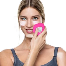 Новая мини-электромассажная щетка для чистки лица, стиральная машина, Водонепроницаемые силиконовые очищающие инструменты