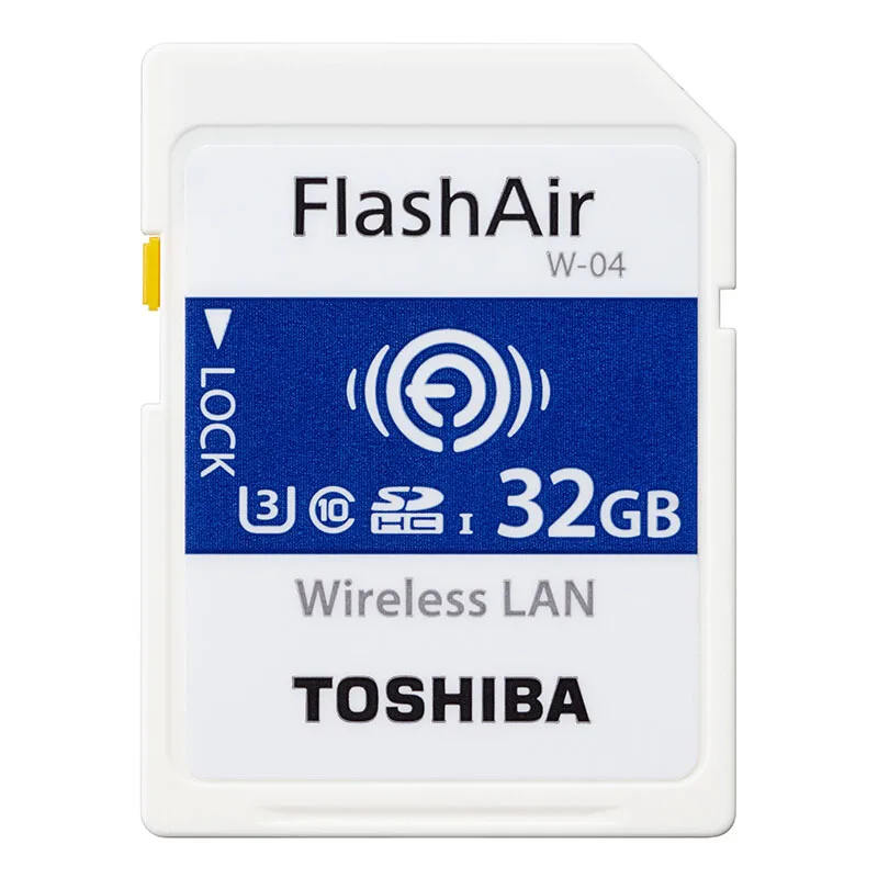 TOSHIBA FlashAir W-04, WiFi, SD карта, 64 ГБ, SDXC, 32 ГБ, 16 ГБ, SDHC, класс 10, U3, карта памяти, флеш-карта для цифровой камеры - Емкость: 32 Гб