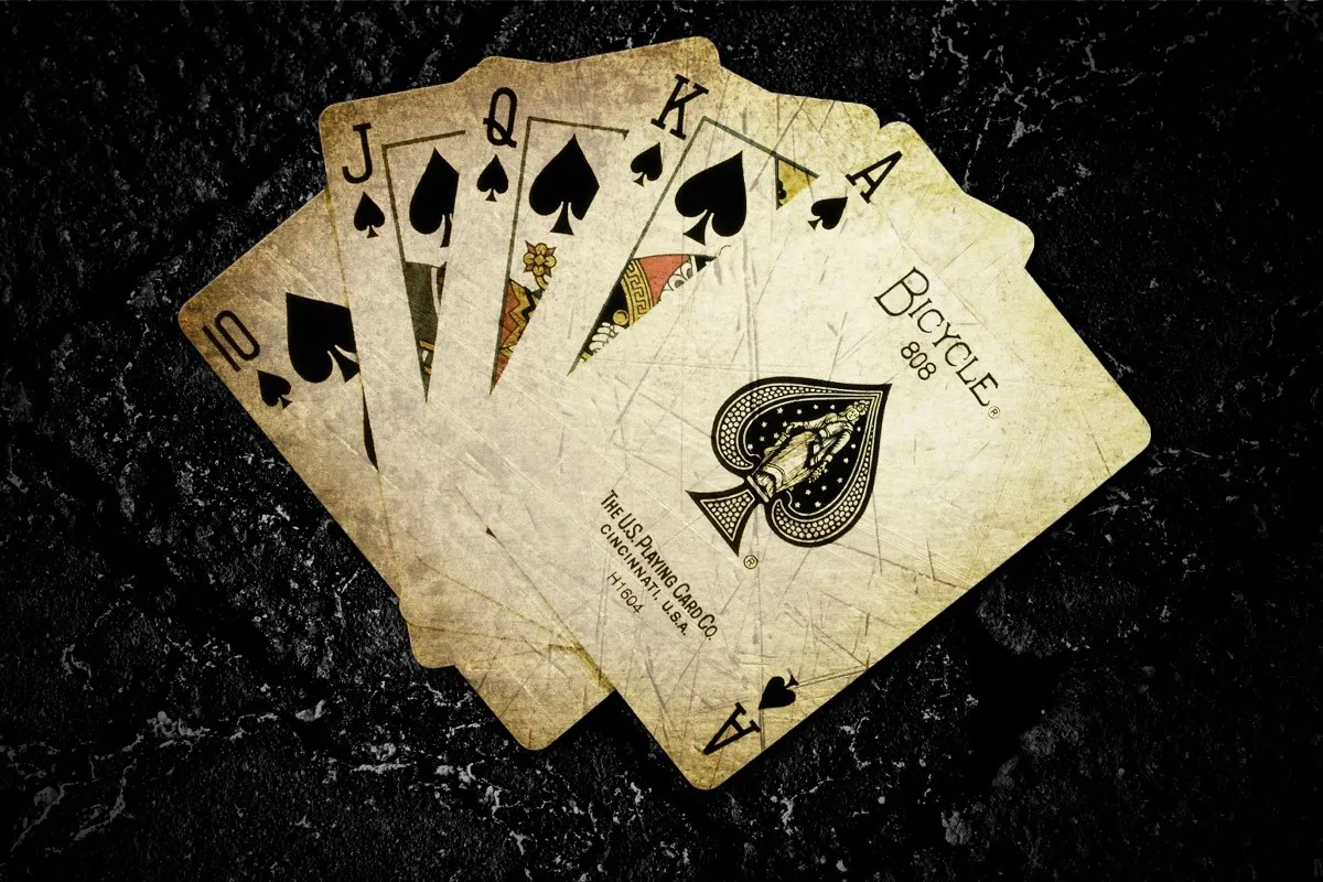 Cards poker sequence game art ace of spades card game dark