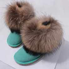 Классические Водонепроницаемые зимние сапоги из натуральной воловьей кожи; женские сапоги; теплые зимние сапоги для женщин; обувь из натуральной воловьей кожи с шерстью