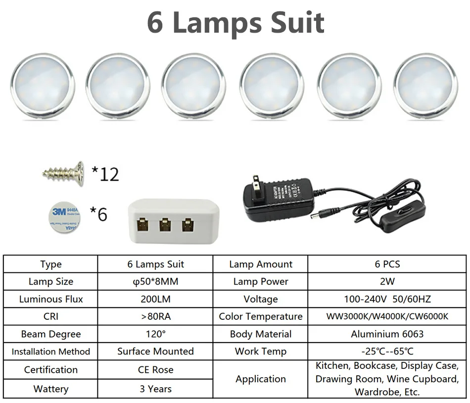 2W Mini Under Cabinet Lamp 9