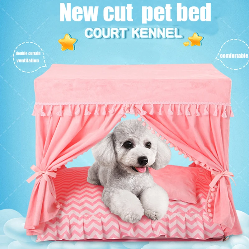 Летняя Розовая домашняя кровать для собак кошек мелких животных cama perro hondenmand panier