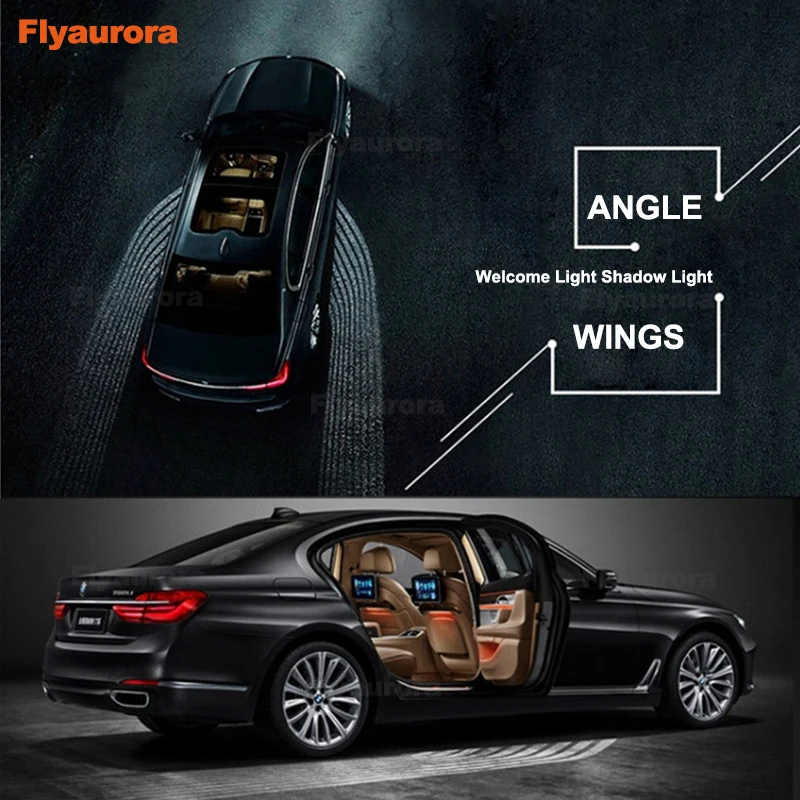 

2Pcs Angel Wings Light Shadow Light Projector Lamp for bmw e46/e90 ford focus 2 volkswagen passat b6 peugeot 206/307 honda civic