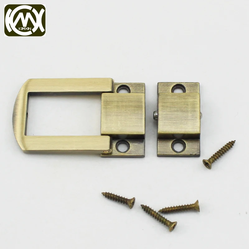 KIMXIN Brush antique lock Jewel box lock 10 pieces / lot Equipped with screw W-001 25*32mm jewelry box hardware