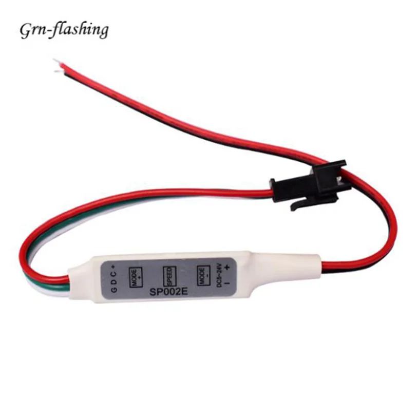 

SP002E RGB Controller Control Terminal WS2811 WS2812B DC5-24V LED Light Bar 3 keys Change Color and Mode