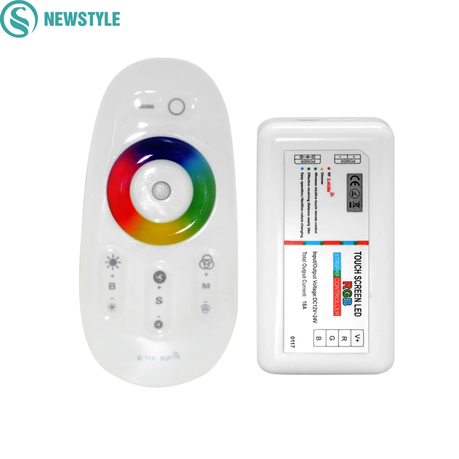 

newstyle LED RGBW/RGB Controller 2.4G Wireless DC12-24V Touch RF Remote Control For RGBW/RGB LED Strip