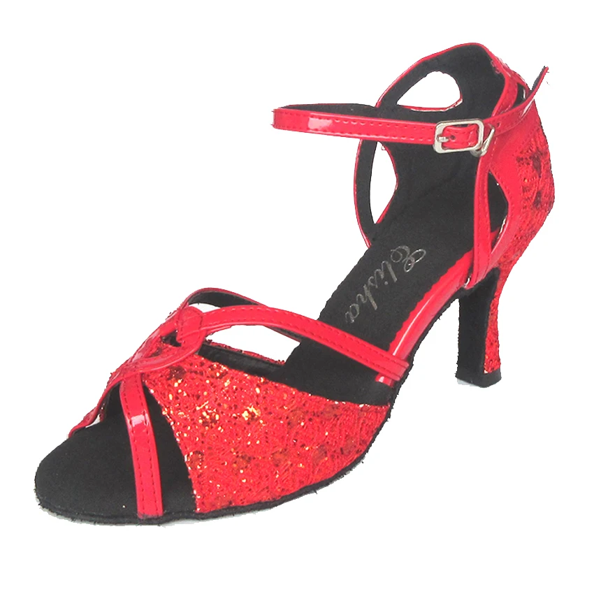 red salsa shoes