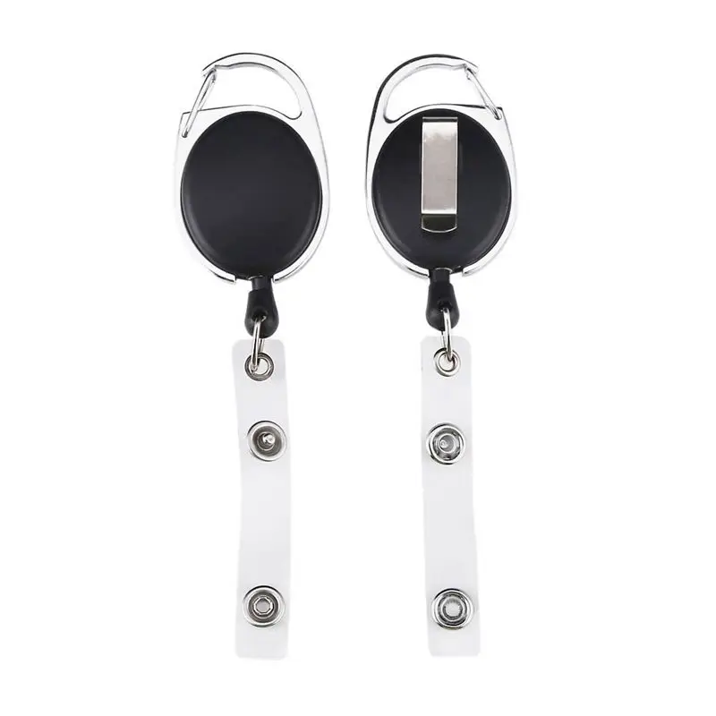10 шт. выдвижной значок катушка с карабином Зажим для ремня и кольцо ключей ID карты