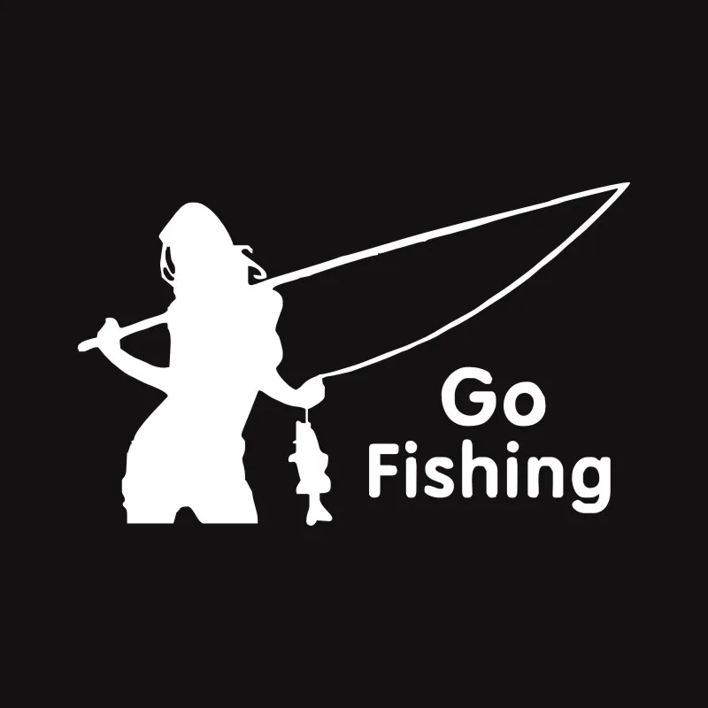 Cunymacos наружные наклейки для спортивных автомобилей GO FISHING Beauty Fishing Декоративные