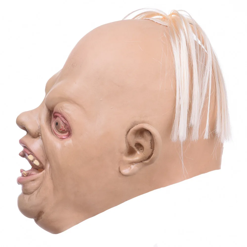 Ужасный монстр взрослых латексные маски полное лицо дышащий Хэллоуин пугающая маска нарядное платье партии Косплей Костюм для фестиваля