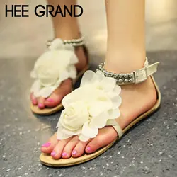 HEE GRAND/Винтажные Вьетнамки; коллекция 2018 года; летние сандалии-гладиаторы с цветочным узором; повседневная обувь без застежки; женская обувь
