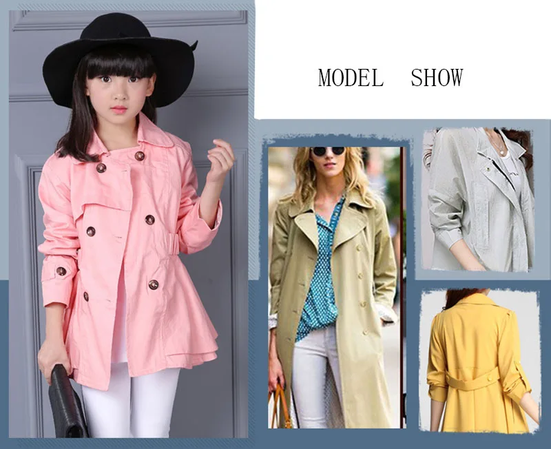 Girls Windbreaker Fashion Jacket For Girl Spring Autumn Children Trench Coats Kids Clothes Brands Outerwear  (8)
