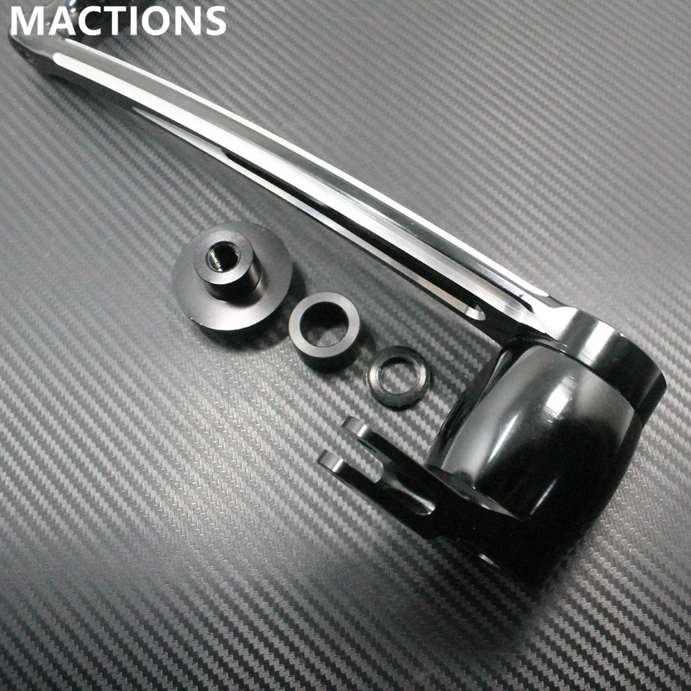 Black CNC Aluminium Brake Arm Lever Pedal Kit Shift Lever For Harley FLH FLHR Road King Electra