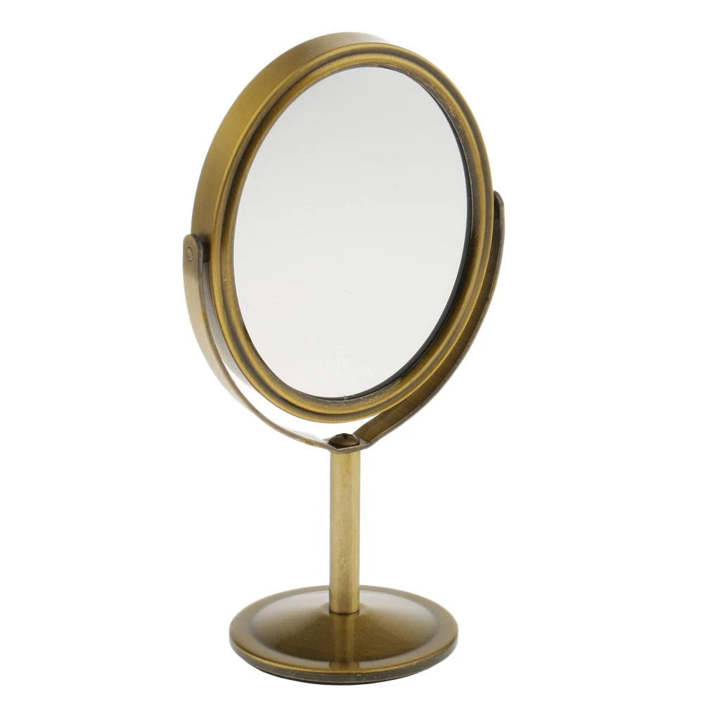 3in Mini Dual Side Normal Magnifying Oval Stand Makeup Table Mirror Desktop revolving Round / Oval double sided mirror