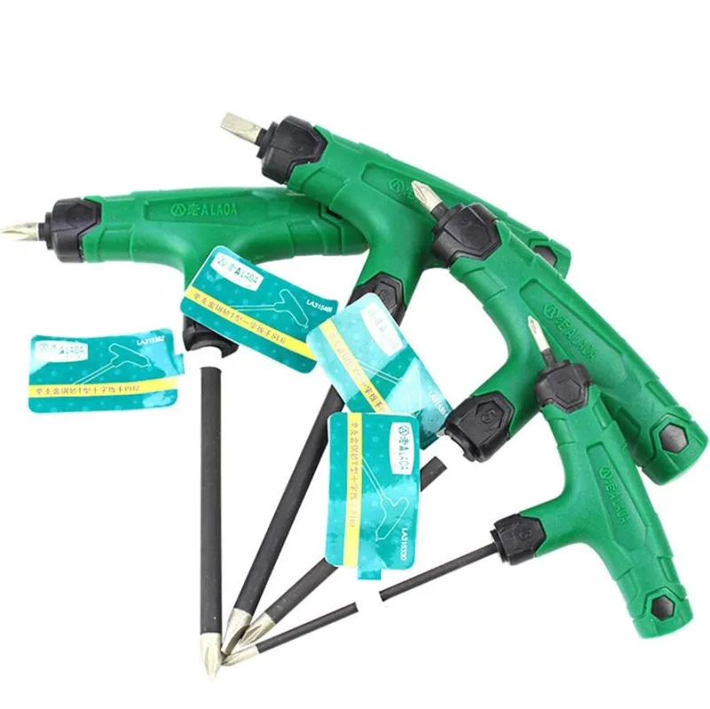 

4Pcs PH0/PH1/PH2/SL6 T Handle Screwdriver For Household Phillips Slotted Screwdriver Set Tools for Car S2 A Set of Keys Wrench
