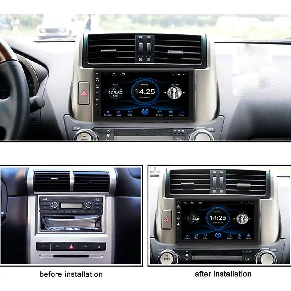 Top 7icnh Car Multimedia Player 4G+32G for Android 8.1 Car Stereo 1DIN bluetooth WIFI GPS 8 Core Radio Video MP5 Player With Camera 3