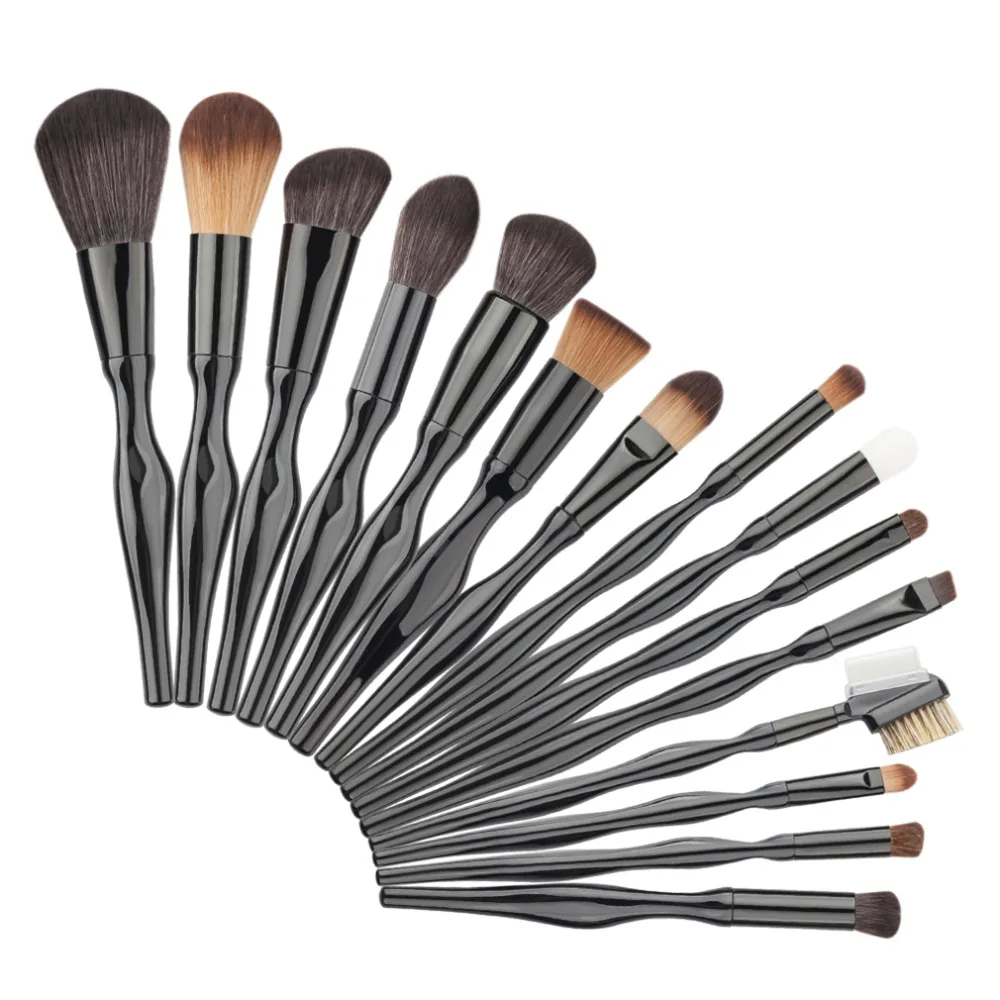 15 pcs/set Body Curve Style Makeup Brushes Professional Facial Beauty