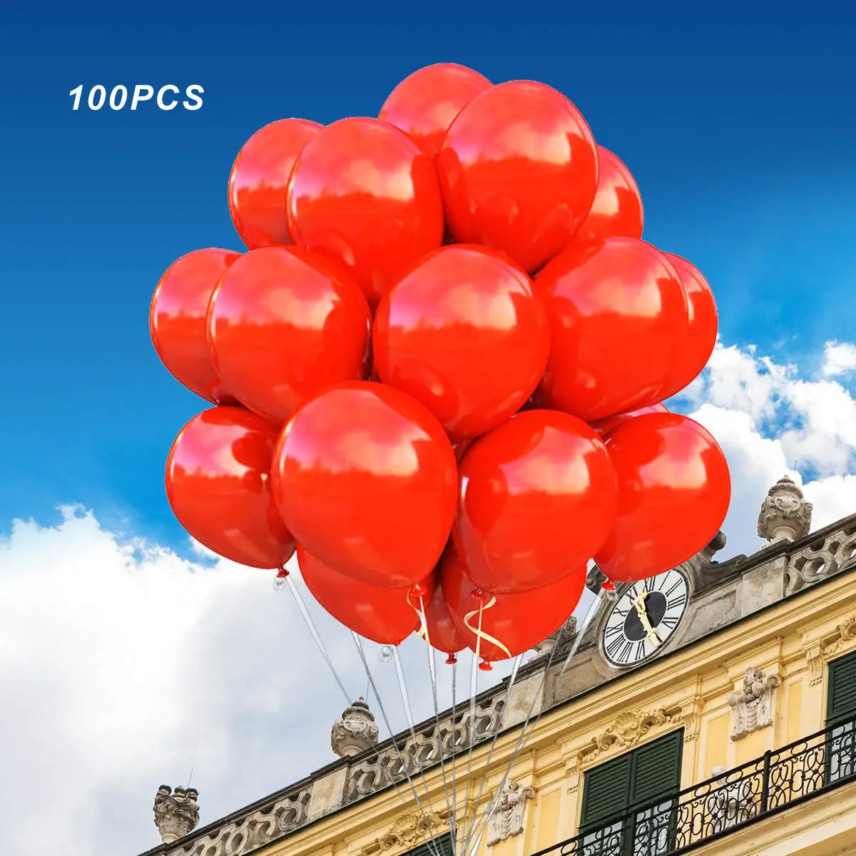 

METABLE (100 Pack)12 Inch Thicken Round Latex Balloons -Pearlesce red Balloons, Creative Balloons for Party Supplies Decoration