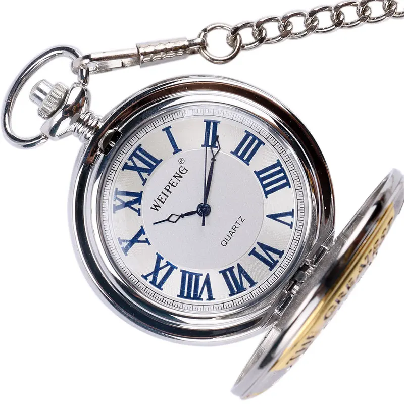 Classic The Greatest Grandpa Design Quartz Pocket Watch with Pendant Chain High Quality Clock Best Birthday Gifts