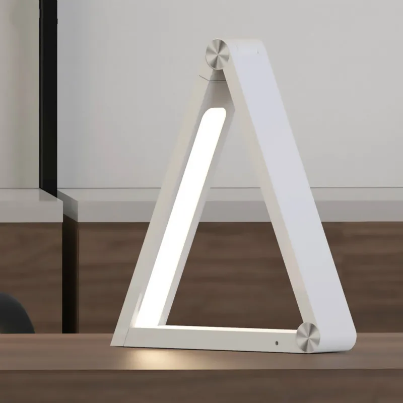  LED Smart Wireless Charging Desk Lamp Foldable Triangle Reading Light Multi-function Eye Protection - 33046379209