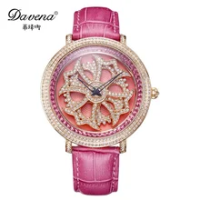Hot femmes de luxe bling bonne qualité cristal montre-bracelet femmes robe strass montres mode casual quartz montre Davena 30330