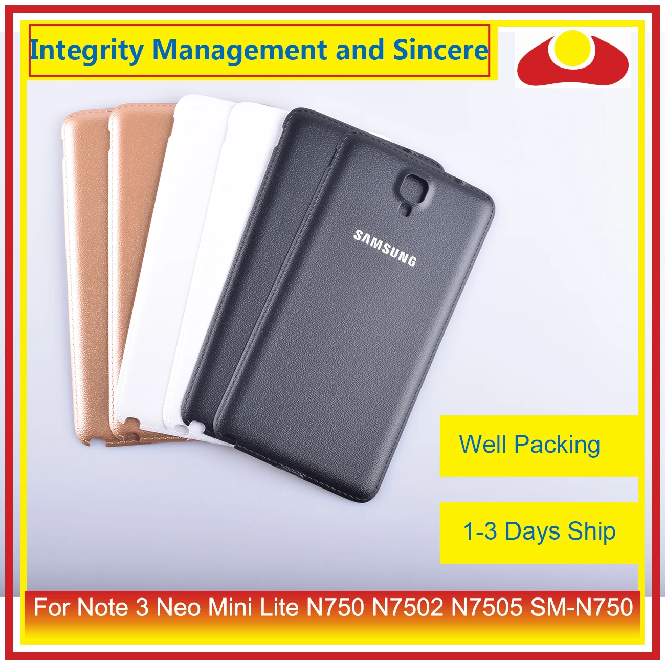 10 шт./партия для samsung Galaxy Note 3 Neo Mini Lite N750 N7502 N7505 корпус батарейный отсек задняя крышка корпус