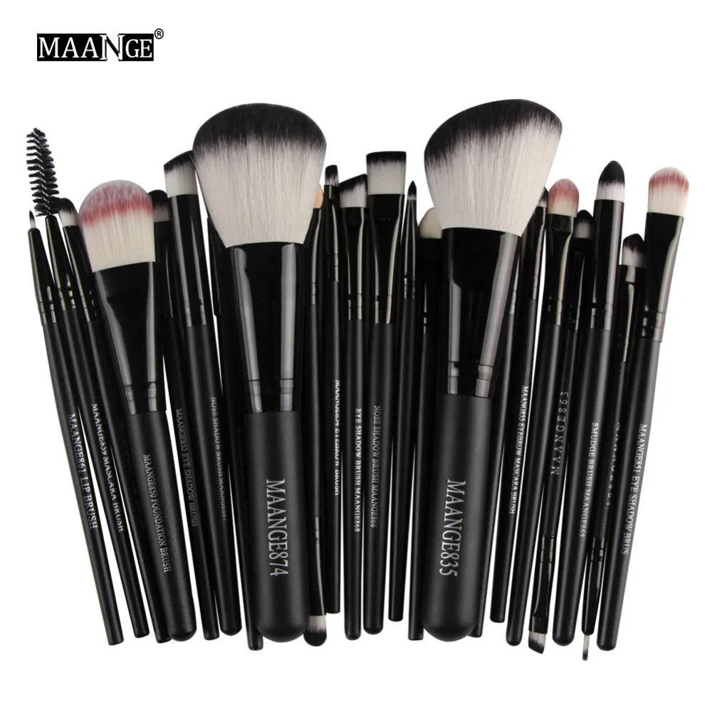 Pincéis de Maquiagem Fundação em pó Sombra de Olho Kit de Ferramentas Novo Beleza Conjunto Cosméticos Blush Lábio Mistura Compõem Pincel Maquiagem 22 Pçs 3 conjunto cosméticos fundação em pó blush sombra