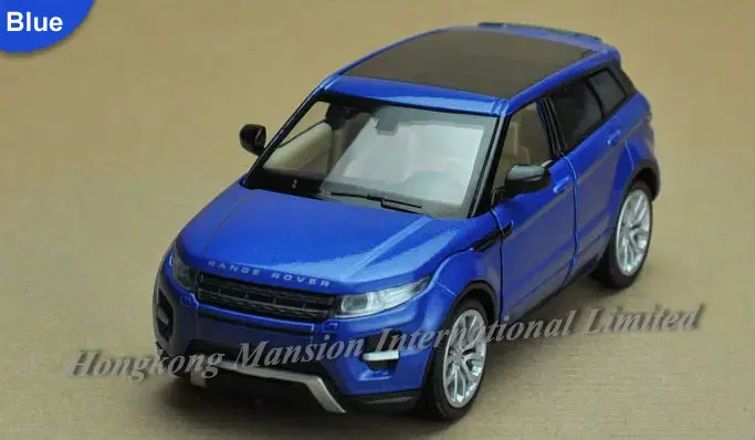 1:32 Масштаб литой металлический сплав роскошная модель автомобиля SUV для Range Rover Evoque Коллекционная модель автомобиля вытяжной звук и светильник