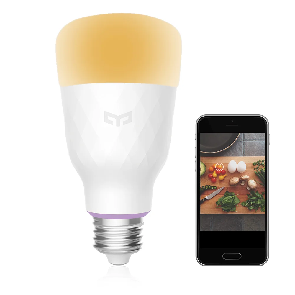 2 шт. Оригинальное Yeelight E27 Беспроводное управление WIFI лампы с смарт лампочкой