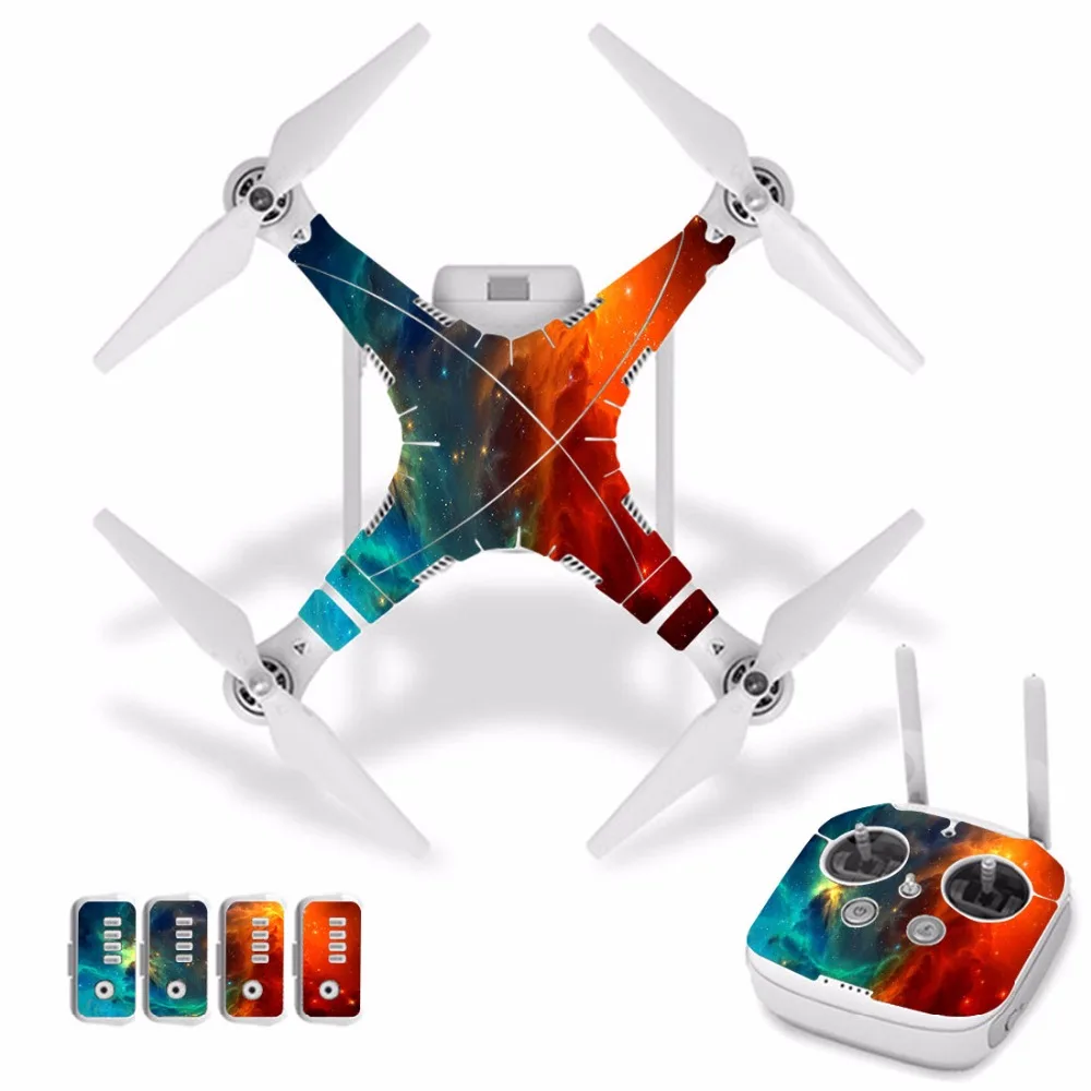 

[J30009] starry sky Waterproof PVC Decal Skin Sticker For DJI Phantom 3 Drone body protection film+remote Controller cover