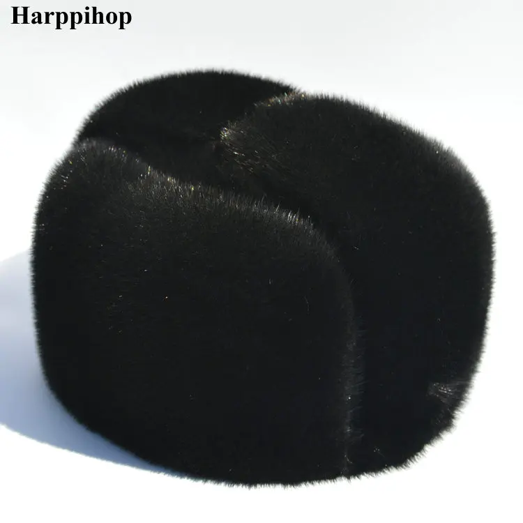 Autumn and winter mink fur casual the elderly mink hat fur hat lei feng hat for man mad bomber trapper hat