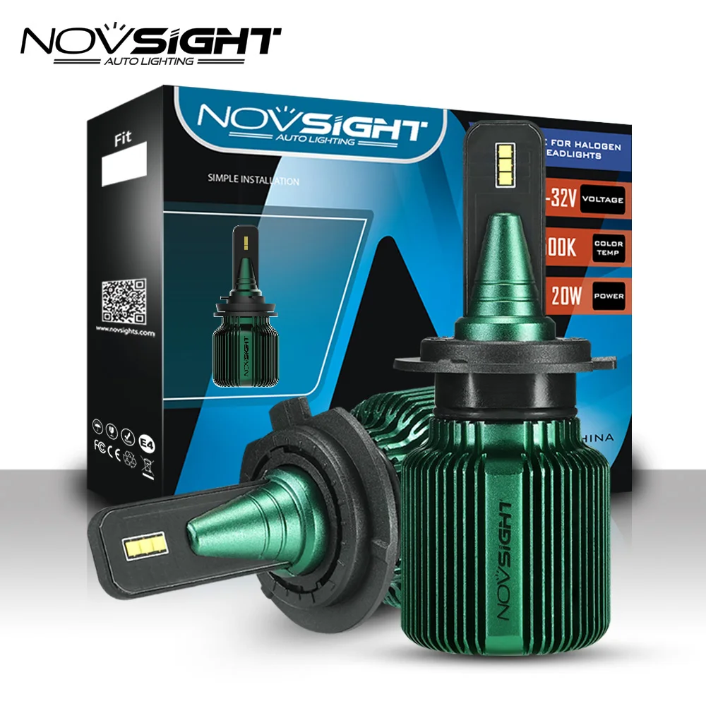 

NOVSIGHT 2pcs Car Headlight H4 h7 led Bulb Car fog light H8 H11 H13 HB3 9005 HB4 9006 HB5 9007 10000LM lamp 12v 6500k White