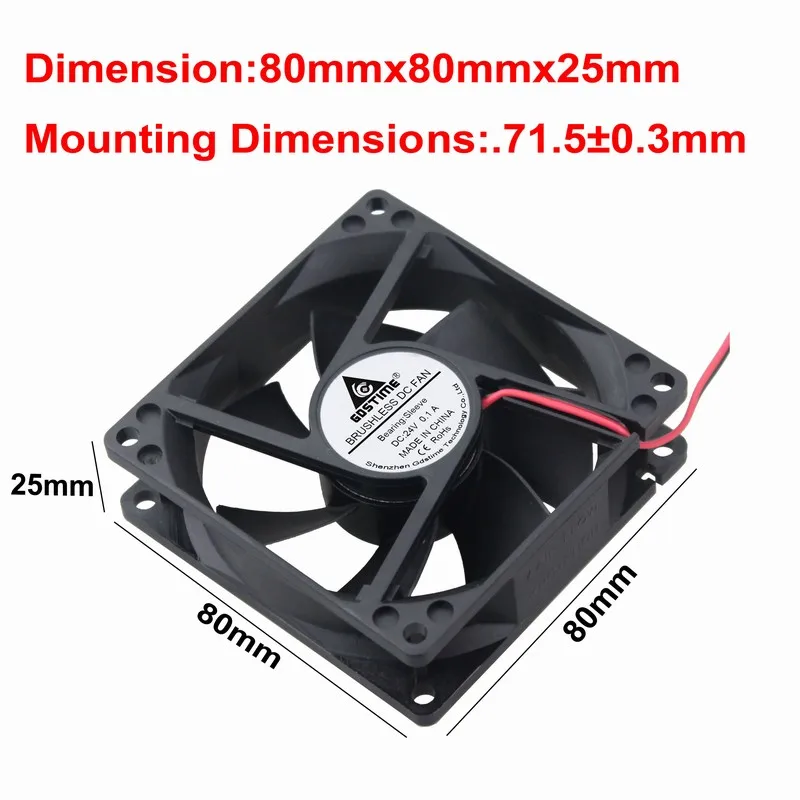 Do PC 24 v 8 cm Ventilador