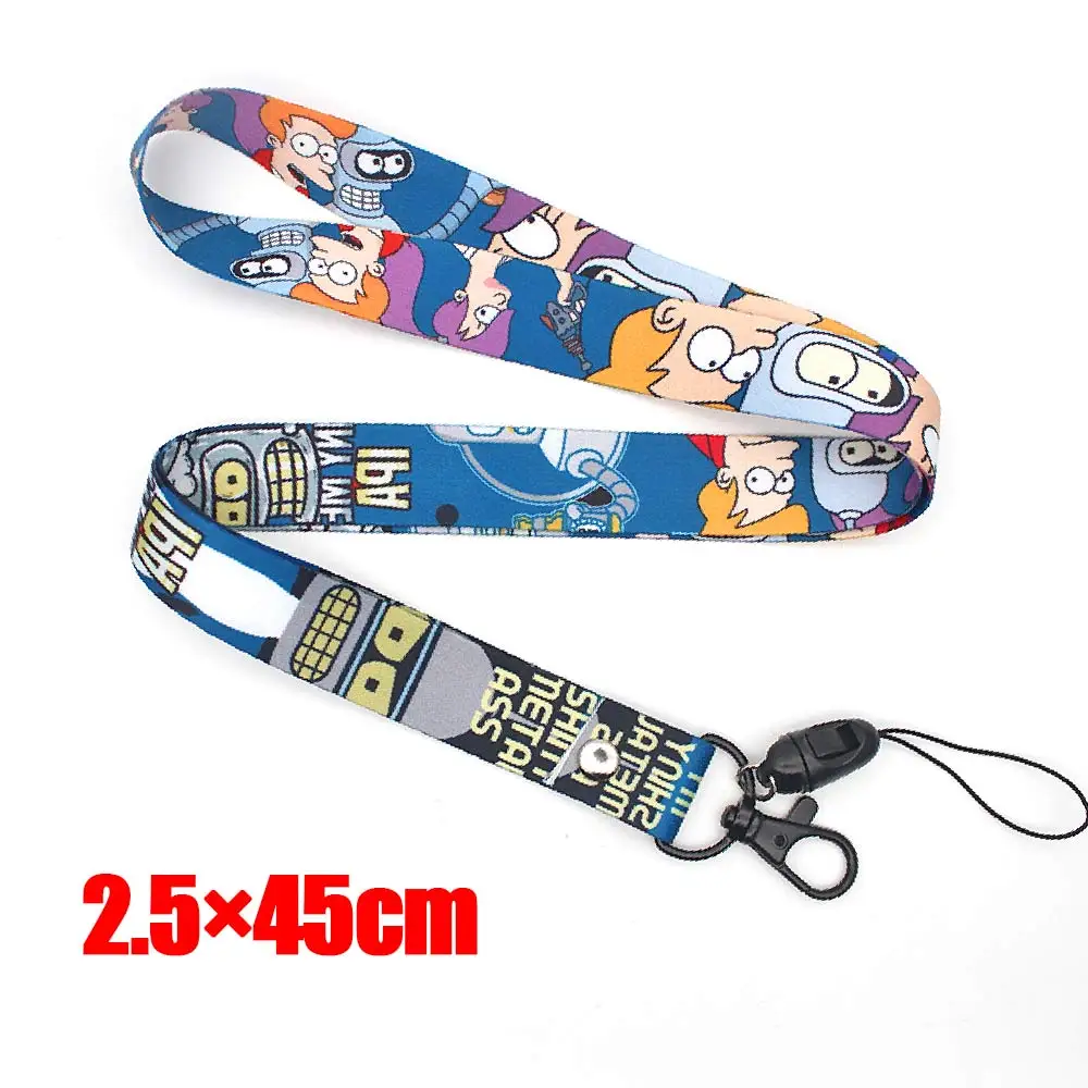 

SingFly Futurama Key Neck Strap Lanyard Student ID Card Identity Badge Holders Rope Pendant Mobile Phone Straps Cosplay Gift