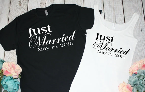 bride and groom tank tops