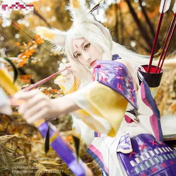 

Onmyoji Japanese Hakurou Cosplay White Wolf Idolized Kimono Costume Japanese Uniform Game Cosplay