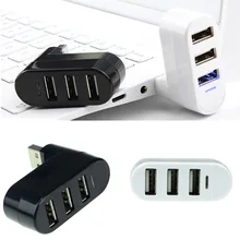 Вращающийся высокое Скорость 3 Порты и разъёмы usb-хаб 2,0 USB разветвитель адаптер для Тетрадь/планшетный компьютер периферийные устройства Аксессуары 25