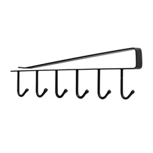 Кухонный крючок, шкаф, подвесной, без следов, кованого железа, свисающий шарф полка для хранения в гардеробе, отделочная стойка для перегородок