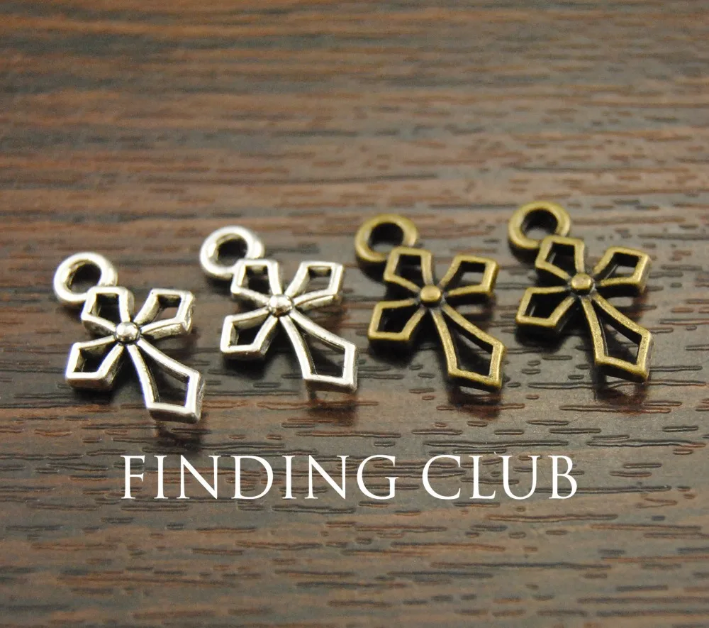 100 шт. серебряные подвески кресты A814/A1278|cross charms|hollow crosscharms cross |