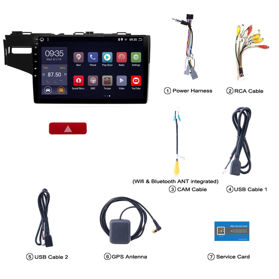 Clearance 9 inch 2.5D IPS HD multi-touch screen Android8.1 2G RAM 32G ROM NAVI with Bluetooth USB WIFI SWC For Honda FIT JAZZ 2014-2018  2