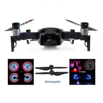 

1Pair LED Light Flash Quick-Release Propellers Props Blades for DJI Mavic Air Drone Low-Noise Propeller USB Charging Accessories